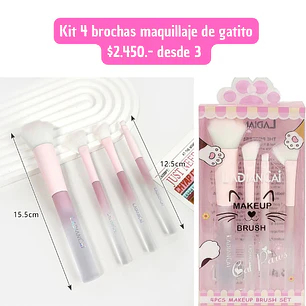 KIT 4 BROCHAS DE MAQUILLAJE (3UNID)