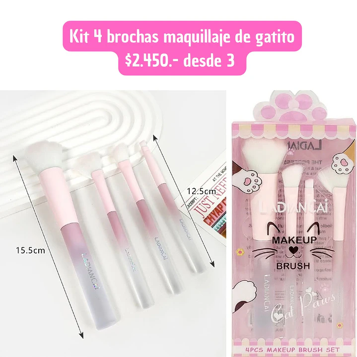 KIT 4 BROCHAS DE MAQUILLAJE (3UNID) 1