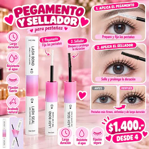 PEGAMENTO Y SELLADOR PESTAÑAS POSTIZAS (4UNID)
