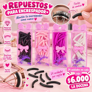 REPUESTOS PARA ENCRESPADOR CAJA 24 UNID. (DOCENA)