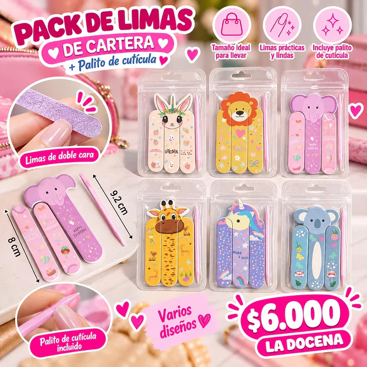 PACK 3 LIMAS DE CARTERA  (DOCENA) 1
