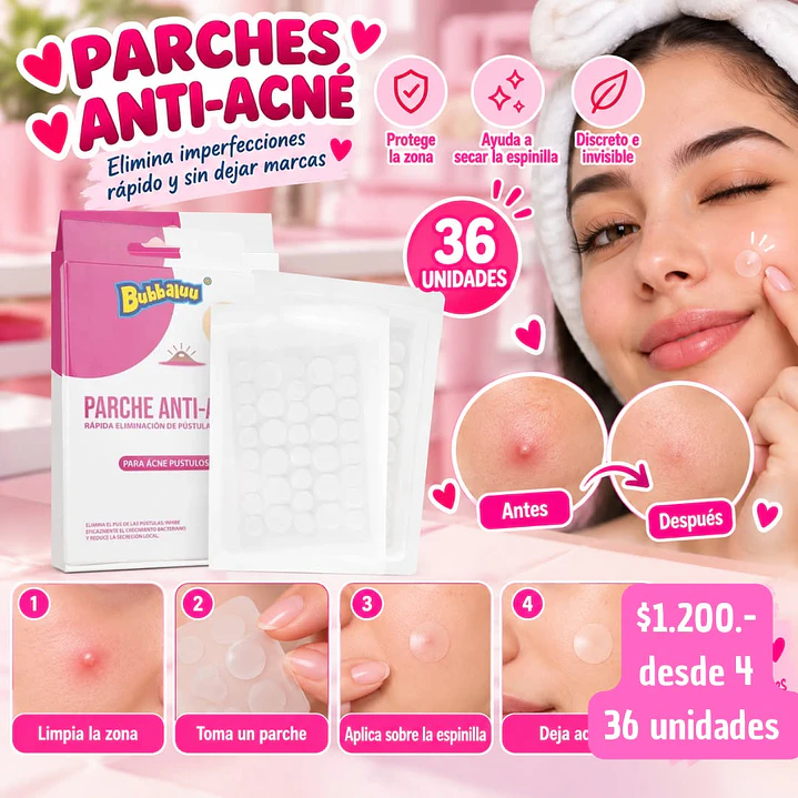 PARCHES ESPINILLA 36PCS BUBBALUU (4UNID) 1