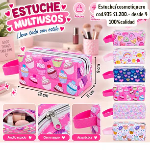 ESTUCHE COSMETIQUERO COD.935 (4UNID)
