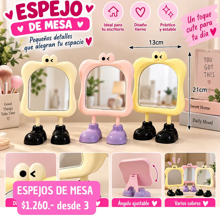 ESPEJO DE MESA ANIMADO (3UNID) 1