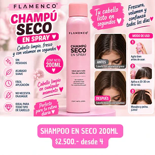 SHAMPOO EN SECO 200 ML(4UNID)