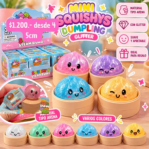 MINI DUMPLING GLITTER DE ARENA (4UNID)