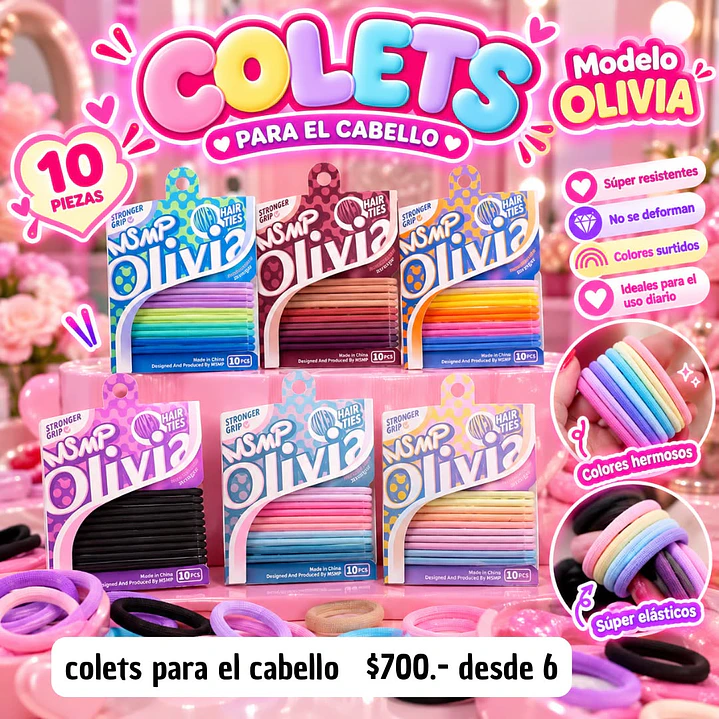 SET DE COLETS 10PCS MODELO 