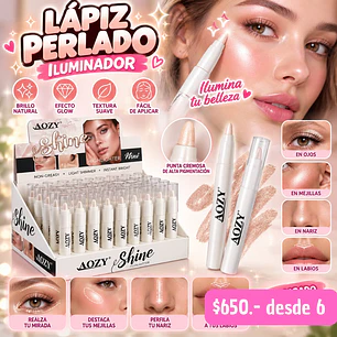LAPIZ PERLADO ILUMINADOR  (6UNID)