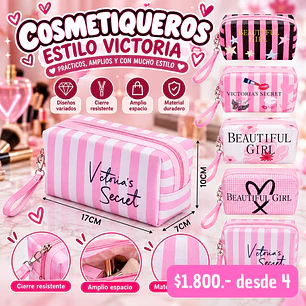COSMETIQUEROS ESTILO VICTORIA (4 UNID) 