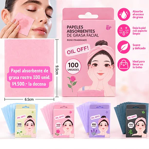 PAPEL ABSORBENTE DE GRASA 100UNID  (DOCENA) 