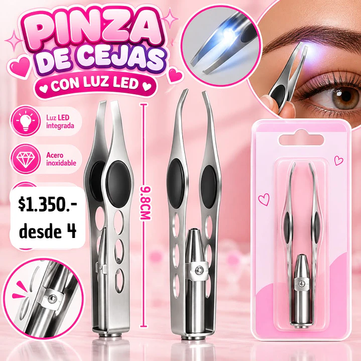 PINZA DE CEJAS CON LUZ (4UNID)  1