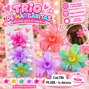TRIO DE MARGARITAS PEQUEÑA (DOCENA) 