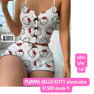 PIJAMA HELLO KITTY ELASTICSDO (4UNID) 