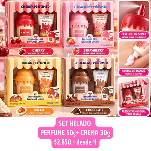 SET HELADO PERFUME + CREMA MINI  (4UNID)