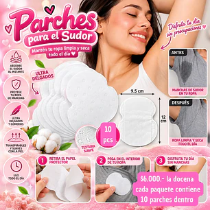 PARCHES PARA EL SUDOR (docena)