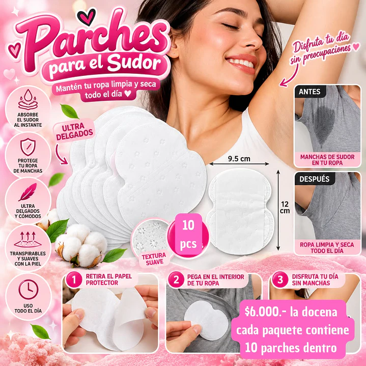 PARCHES PARA EL SUDOR (docena) 1