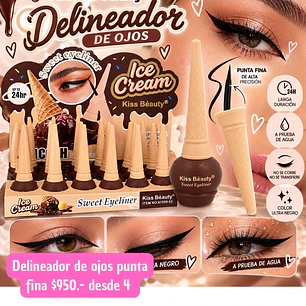 DELINEADOR DE OJOS PUNTA FINA (4UNID)