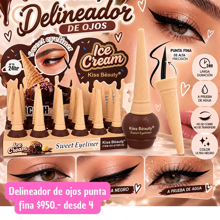 DELINEADOR DE OJOS PUNTA FINA (4UNID) 1