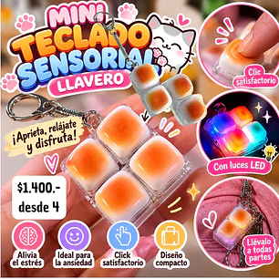 TECLADO SENSORIAL CON LLAVERO (4UNID)