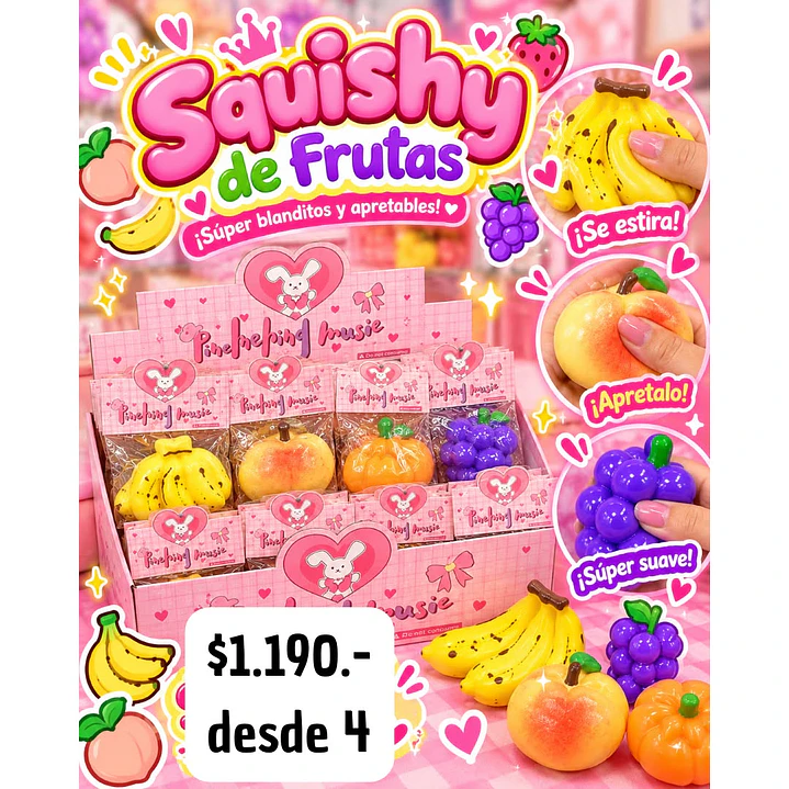 SQUISHY DE FRUTAS (4UNID) 1