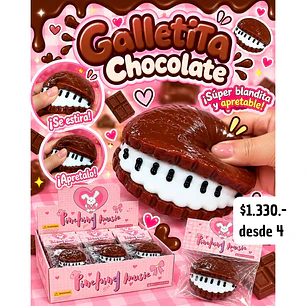 SQUISHY DE GALLETA DE CHOCOLATE (4UNID)