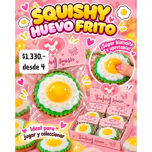 SQUISHY DE HUEVO FRITO (4UNID)