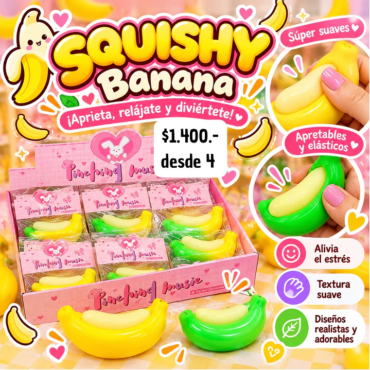 SQUISHY DE PLATANO (4UNID) 1