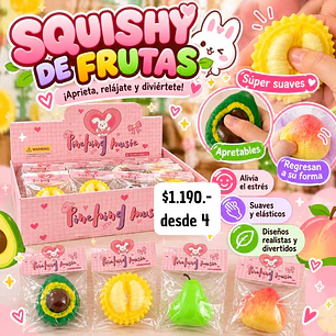 SQUISHY DE FRUTAS 2.0  (4UNID)