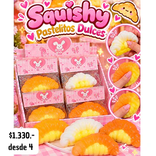 SQUISHY DE PASTELITOS DULCES  (4UNID)