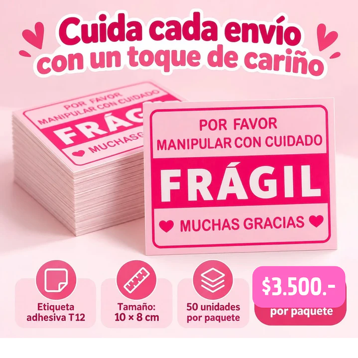 ETIQUETA FRAGIL STICKERS (PRECIO UNICO) 1