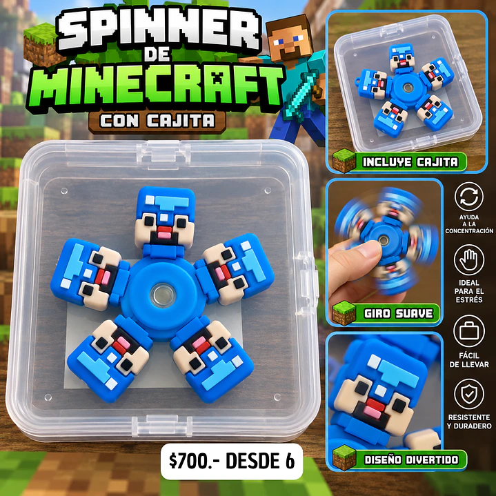 SPINNER MINECRAFT  (6UNID) 1