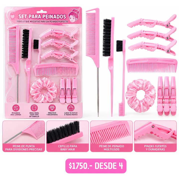 SET PARA PEINADOS CABELLO (4UNID) 1