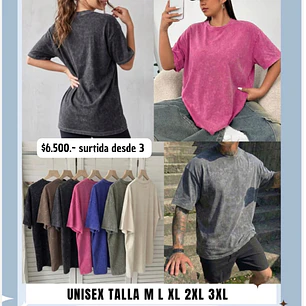 POLERAS OVERSIZE UNISEX  (3 UNID)