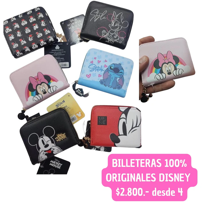 BILLETERAS DISNEY 100% ORIGINALES (4UNID) 1