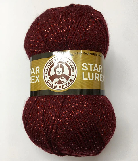STAR LUREX 035K burdeo con lurex burdeo