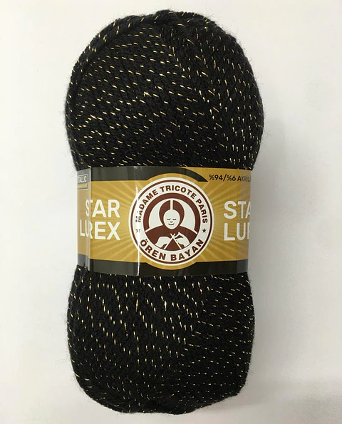 STAR LUREX 999A negro con lurex dorado