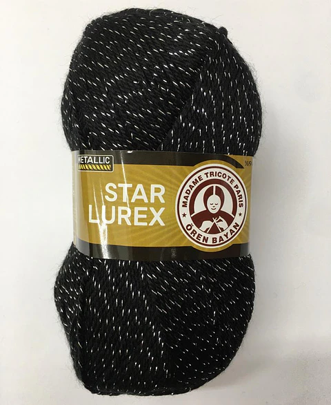 STAR LUREX 999G negro con lurex plateado
