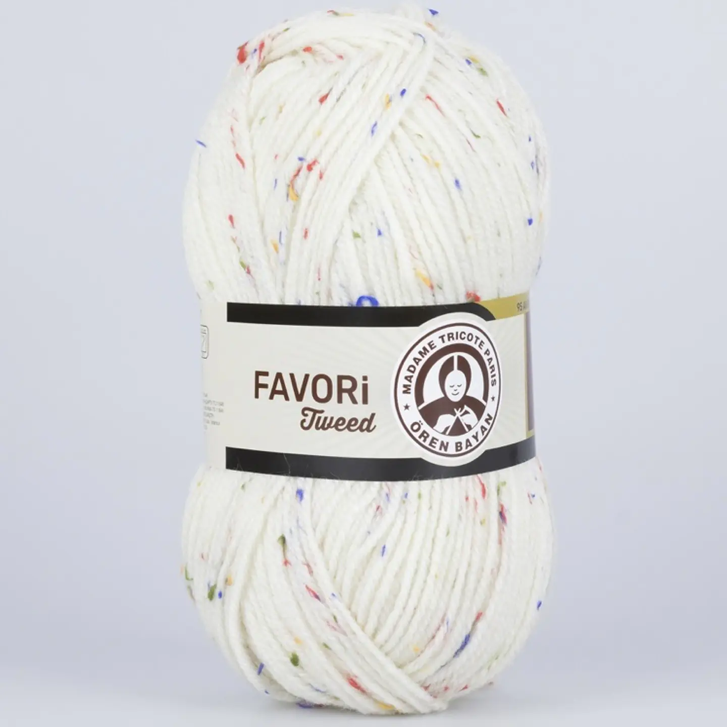 FAVORI TWEED 005C crema con pintas colores 1