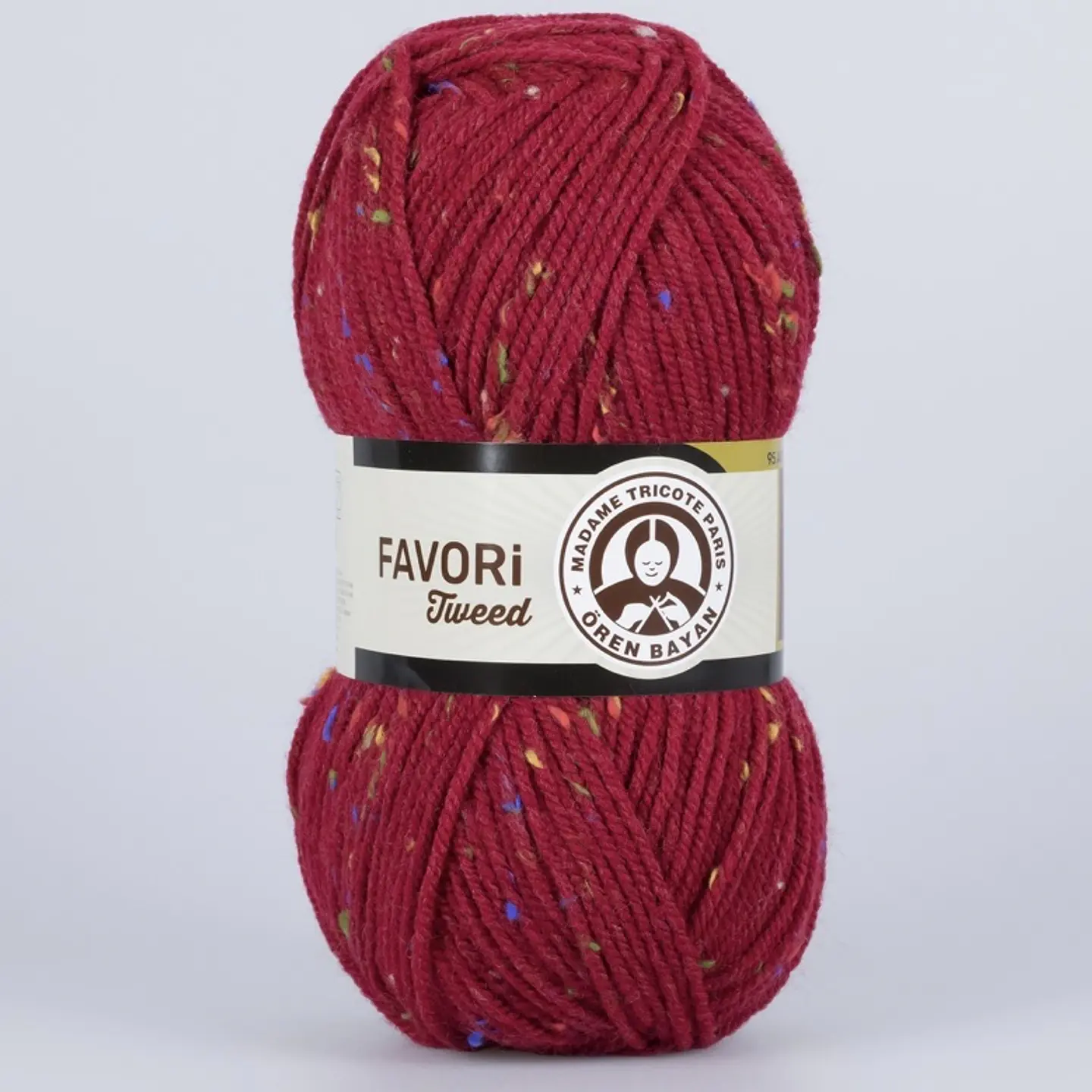 FAVORI TWEED 034C rojo italiano con pintas colores 1