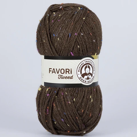 FAVORI TWEED 083A café con pintas colores 