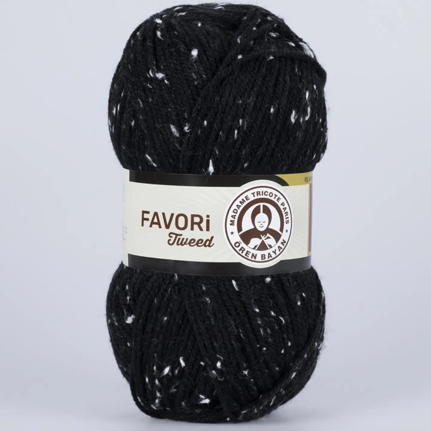FAVORI TWEED 999D negro con pintas blancas 1