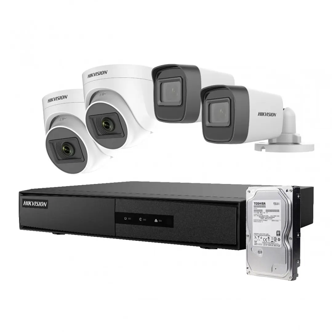 Kit Analogo Hikvision 1080P 4 Cámaras + 1TB + INSTALACION 1