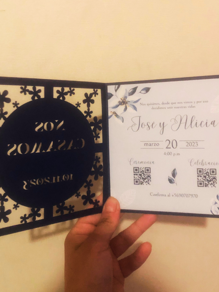 INVITACIÓN DE MATRIMONIO TROQUELADA MEGAN 2