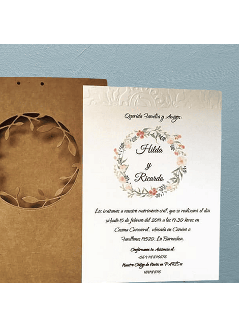 INVITACIÓN TROQUELADA GRACE