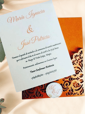 INVITACIÓN DE MATRIMONIO TROQUELADA ANASTACIA DELUXE