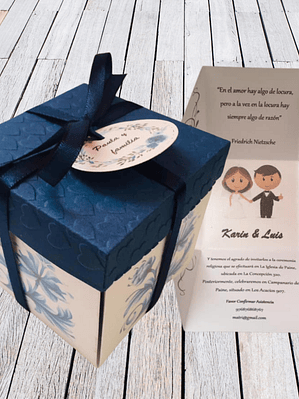 INVITACIÓN CAJITA ORIGAMI LEYLA DELUXE