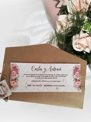 INVITACIÓN DE MATRIMONIO GERMINABLE MARCIA