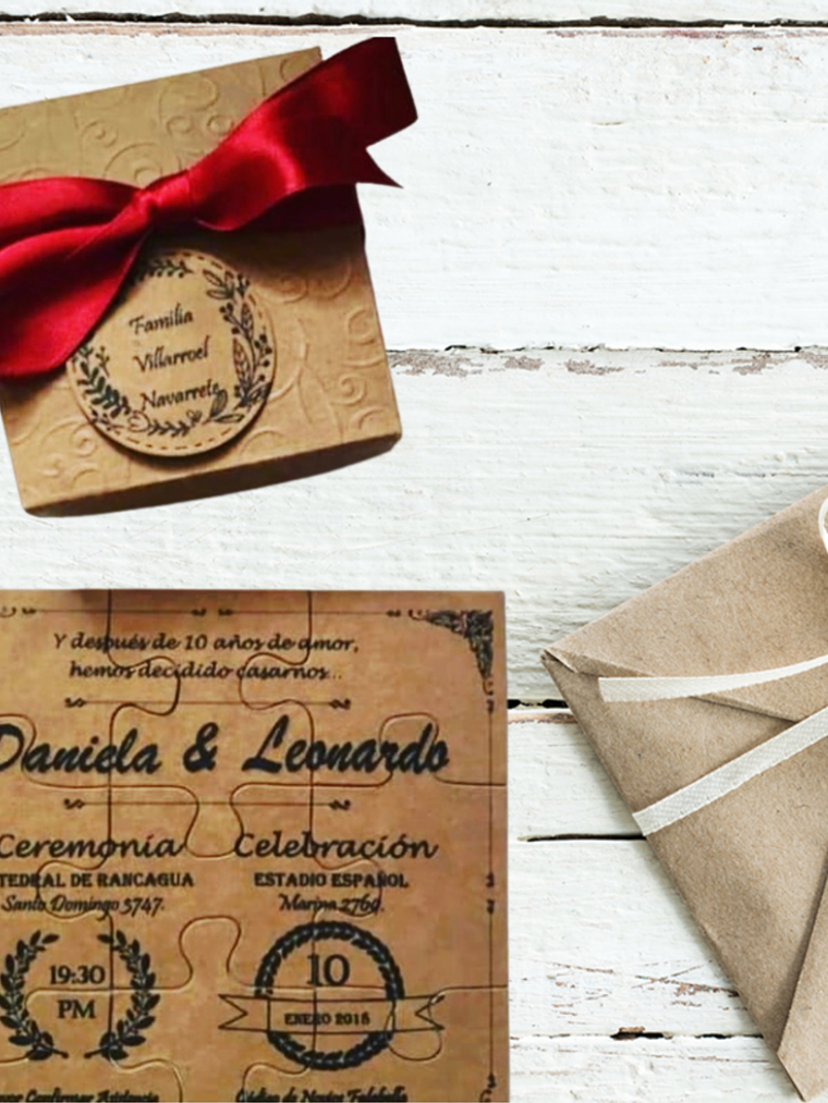 INVITACIÓN ROMPECABEZAS MILA RÚSTICO 1