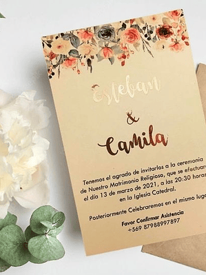 INVITACIÓN FOLIA ROSA