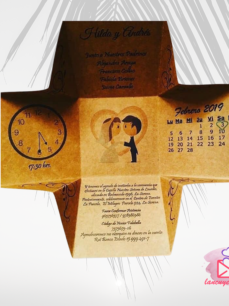 INVITACIÓN CAJITA RÚSTICA RAYÉN 2